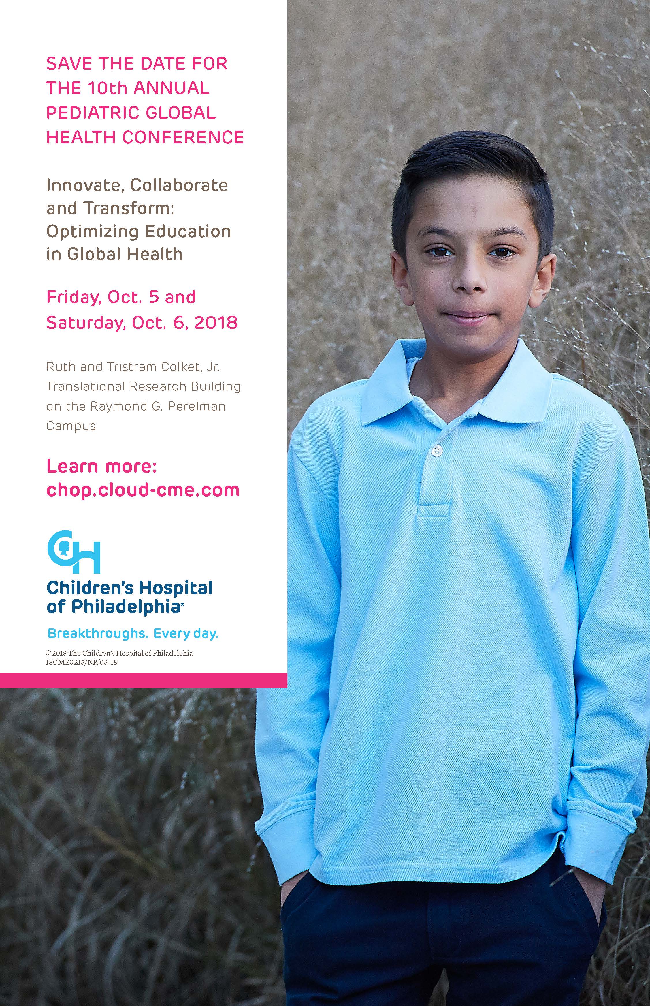 10th ANNUAL PEDIATRIC GLOBAL HEALTH CONFERENCE - Innovate, Collaborate and Transform: Optimizing Education in Global Health Banner